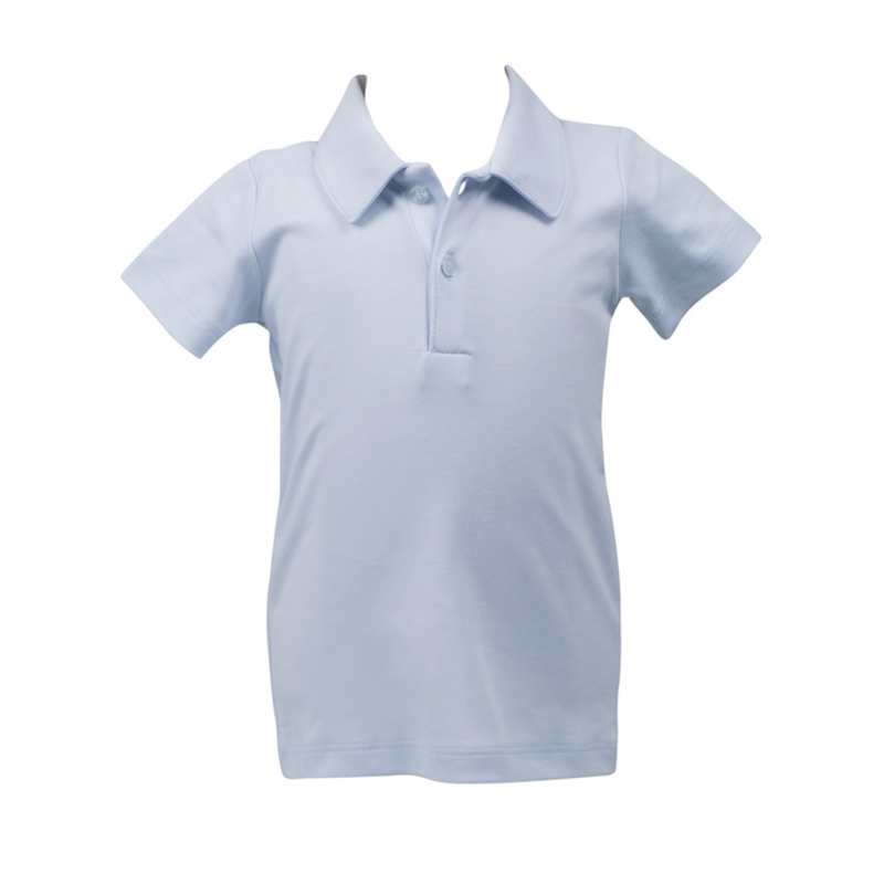 THE PROPER PEONY BOYS PIMA SOLID SKY BLUE POLO