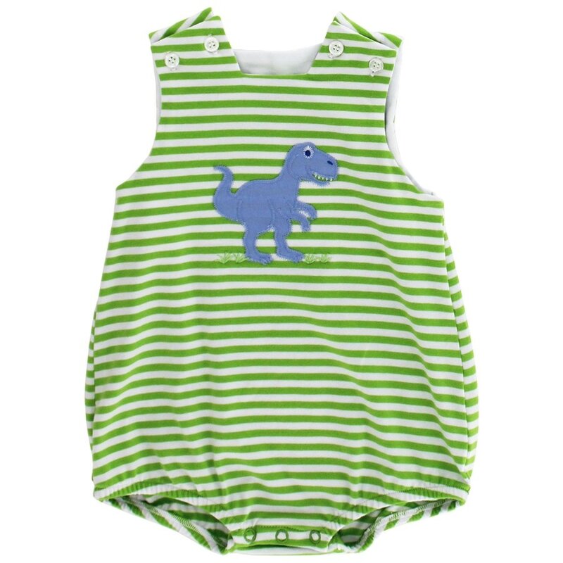 BAILEY BOYS TUCKER T-REX, KNIT INFANT BUBBLE