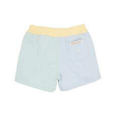 THE BEAUFORT BONNET COMPANY COLORBLOCK SHEFFIELD SHORTS - Sea Island Seafoam, Buckhead Blue, And Bellport Butter Yellow