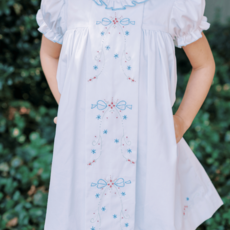 THE PROPER PEONY BIANCA SHADOW EMBROIDERY DRESS