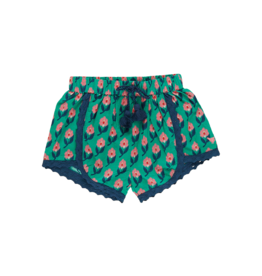 PINK CHICKEN girls millie short - green ikat floral