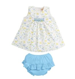BABY CLUB CHIC delicate wildflowers dress w/ruffle diaper cover