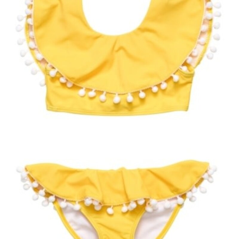 SNAPPER ROCK HELLO YELLOW FLOUNCE BIKINI