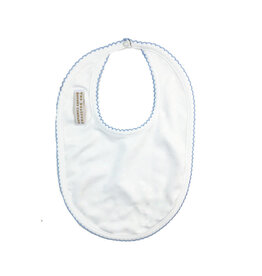 THE BEAUFORT BONNET COMPANY BELLYFUL BIB - WRTH AVE WHT/BCKHD BLUE