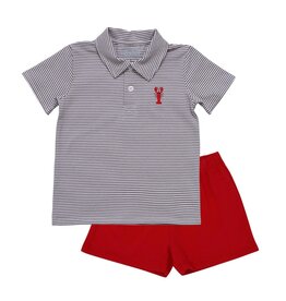 ITSY BITSY CRAWFISH POLO W/KNIT SHORTS