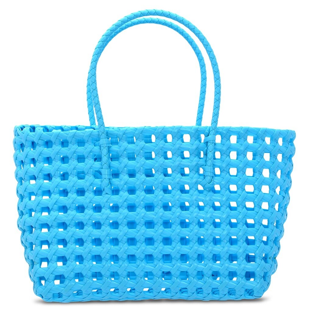 ISCREAM LARGE BLUE WOVEN TOTE