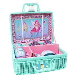 TEA SET IN BASKET - SHIMMERING MERMAID