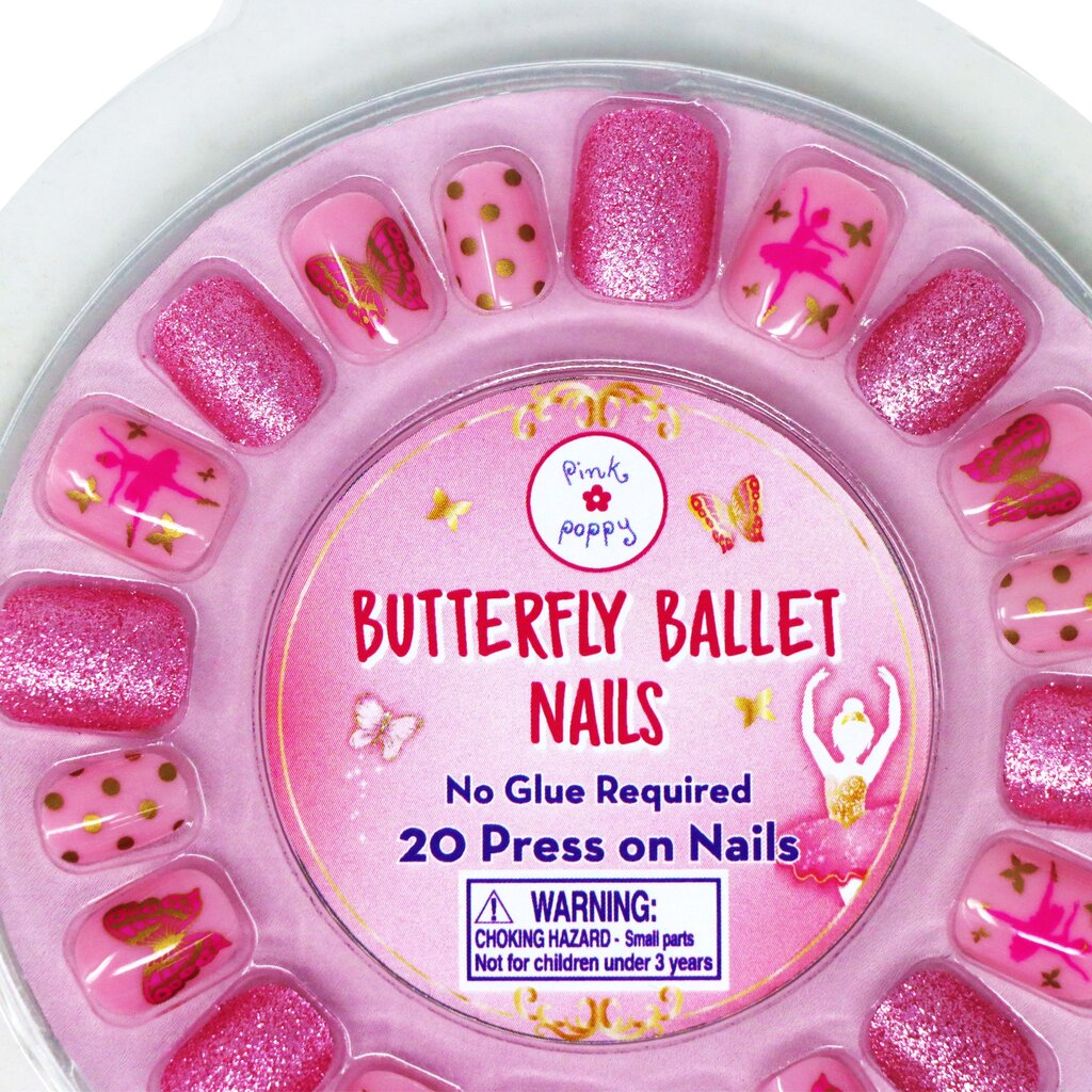 BUTTERFLY BALLET PRESS ON NAIL