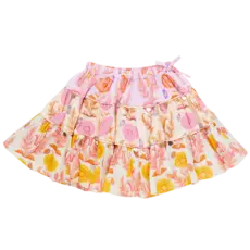 PINK CHICKEN girls allie skirt - gilded floral mix