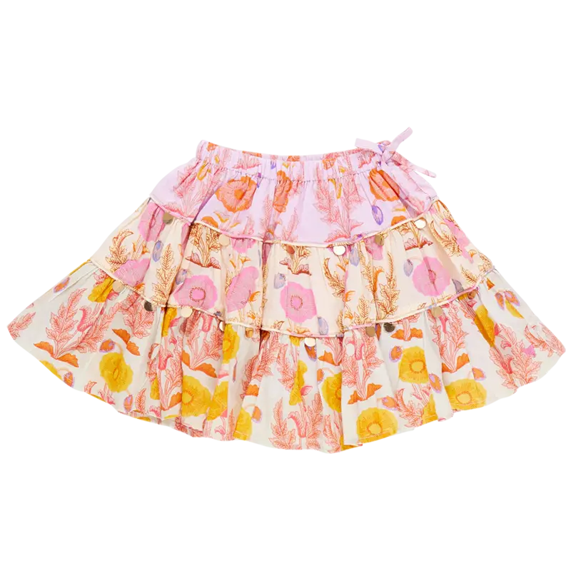 PINK CHICKEN girls allie skirt - gilded floral mix