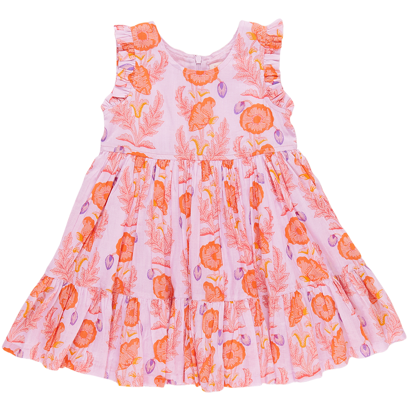 PINK CHICKEN girls kelsey dress - purple gilded floral