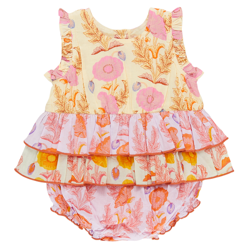 PINK CHICKEN baby girls heidi bubble - gilded floral mix
