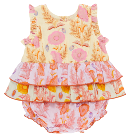PINK CHICKEN baby girls heidi bubble - gilded floral mix