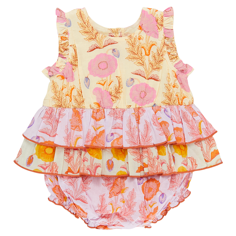 PINK CHICKEN baby girls heidi bubble - gilded floral mix