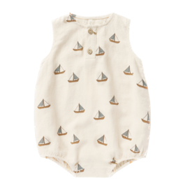 Rylee + Cru Inc. BEAU ROMPER || SAILBOATS