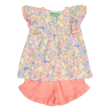 GIRLS RUFFLE TOP/SHORTS