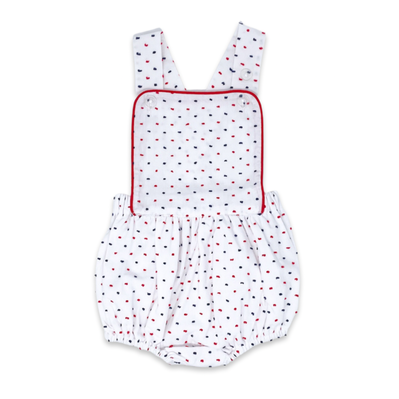 LULLABY SET MARGAUX BUBBLE - Navy and Red Swiss Dot