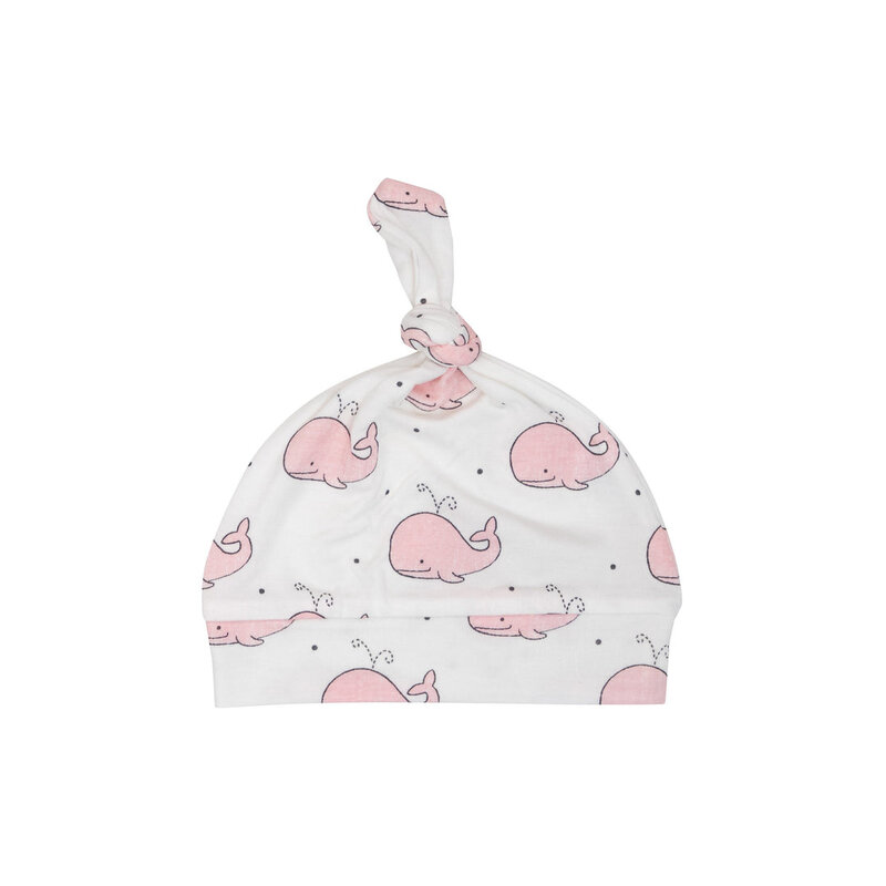 ANGEL DEAR KNOTTED HAT - Bubbly Whale Pink