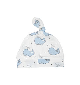 ANGEL DEAR KNOTTED HAT - Bubbly Whales Blue