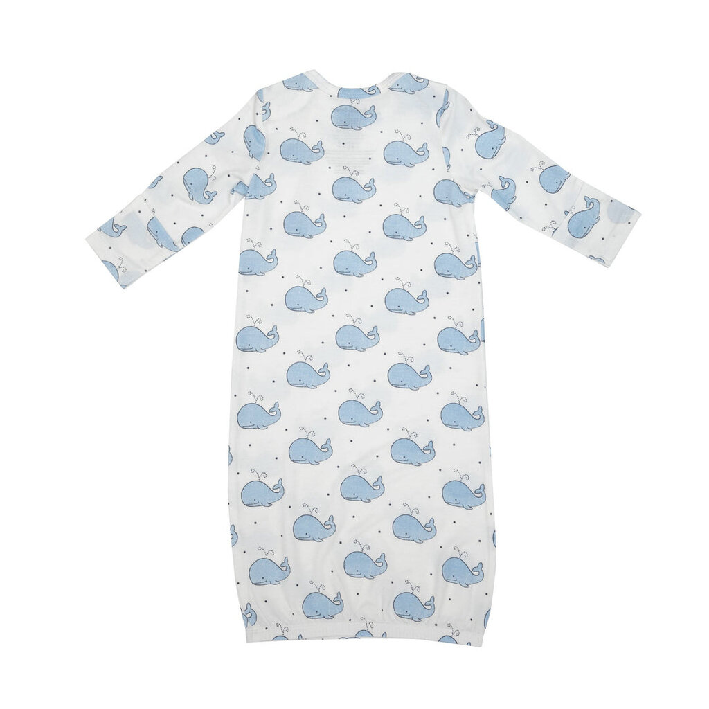 ANGEL DEAR KNOTTED GOWN - Bubbly Whale Blue