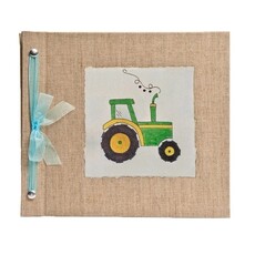 BABY MEMORY BOOK -  GREEN TRACTOR