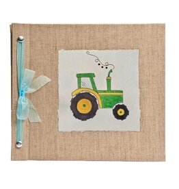 BABY MEMORY BOOK -  GREEN TRACTOR