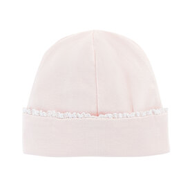 BABY CLUB CHIC no embroidery hat w/ lace trim