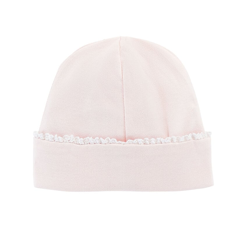 BABY CLUB CHIC no embroidery hat w/ lace trim
