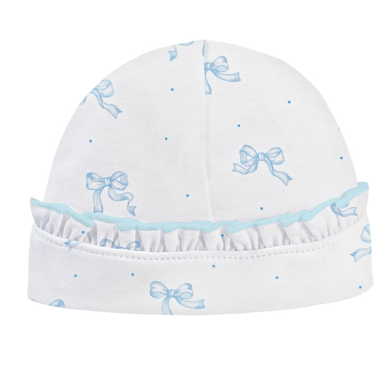 BABY CLUB CHIC pretty bows - blue hat w/ ruffle