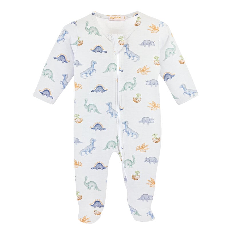 BABY CLUB CHIC baby dinos zipped footie