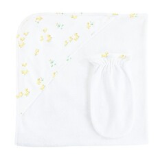 BABY CLUB CHIC three little ducks hooded towel w/mitt