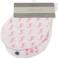 NEWCASTLE CLASSICS LLC COTTON HEART BIB- SET OF TWO