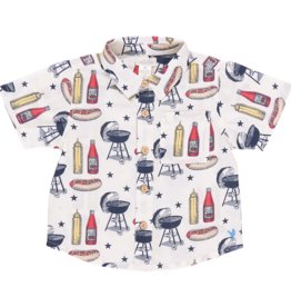 PINK CHICKEN boys jack shirt - grilling out