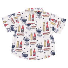 PINK CHICKEN boys jack shirt - grilling out