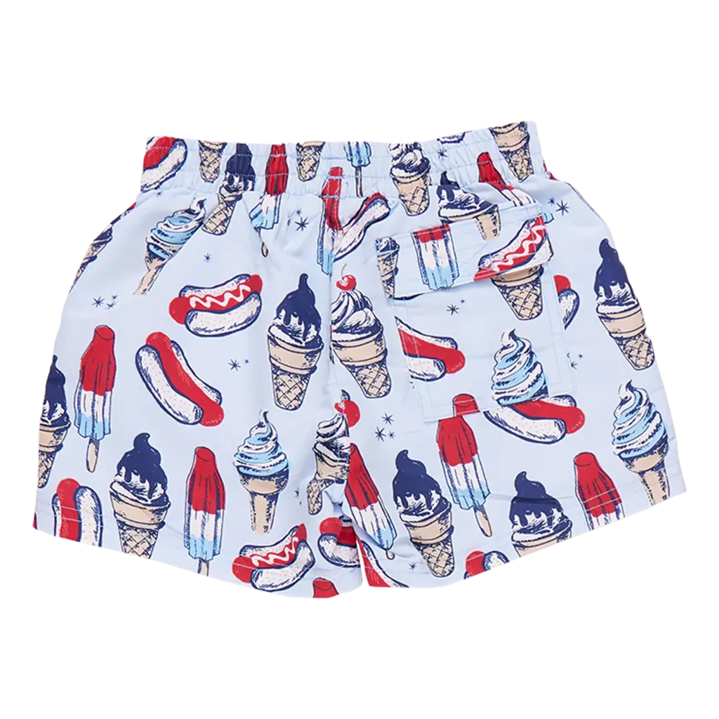 PINK CHICKEN boys swim trunk - summer treats