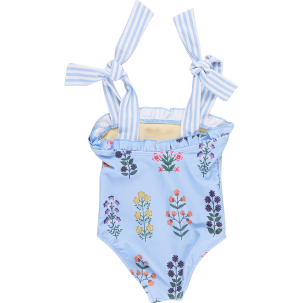 PINK CHICKEN girls hero suit - blue bell field floral