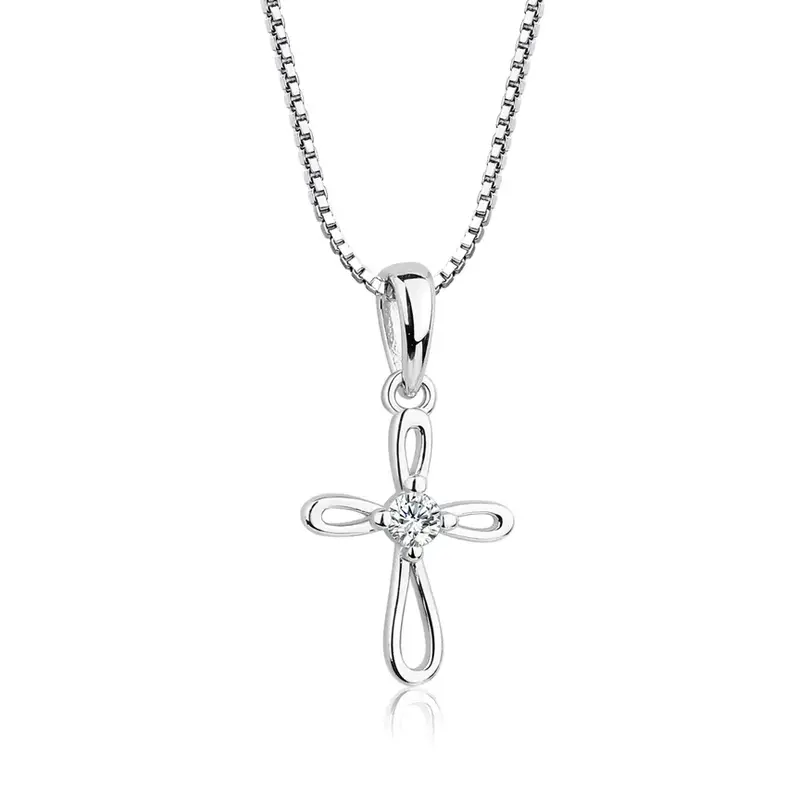 CHERISHED MOMENTS Children's 14" First Communion SS Cross Necklace