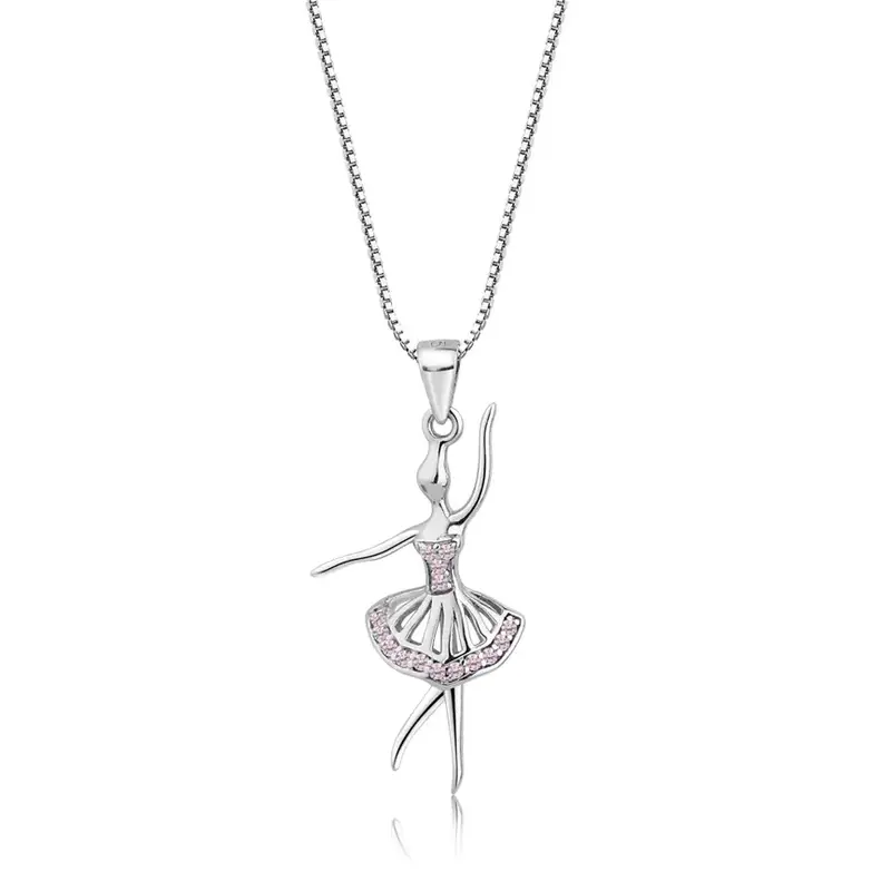 CHERISHED MOMENTS SILVER BALLERINA NECKLACE