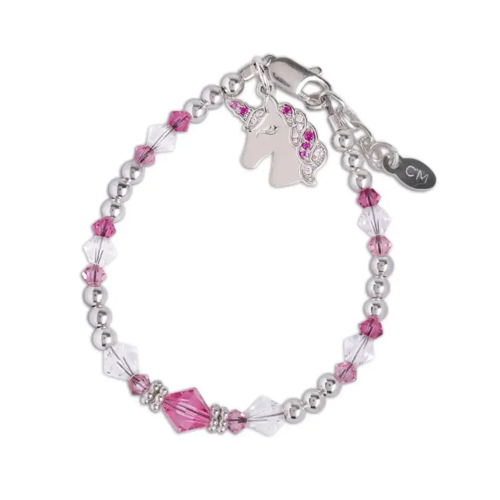CHERISHED MOMENTS SS PINK UNICORN BRACELET 1-5Y
