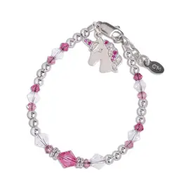 CHERISHED MOMENTS SS PINK UNICORN BRACELET 1-5Y
