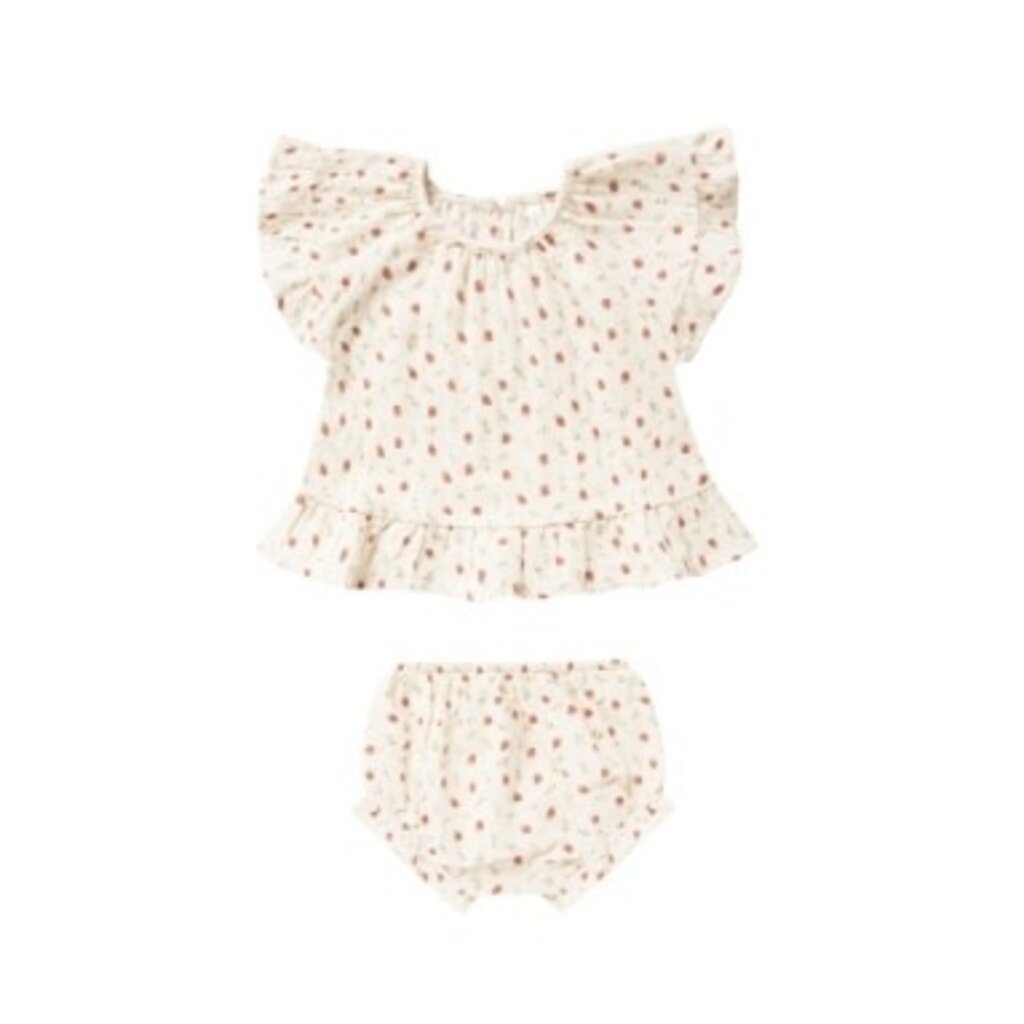 Rylee + Cru Inc. BUTTERFLY TOP + BLOOMER SET || STRAWBERRY FIELDS