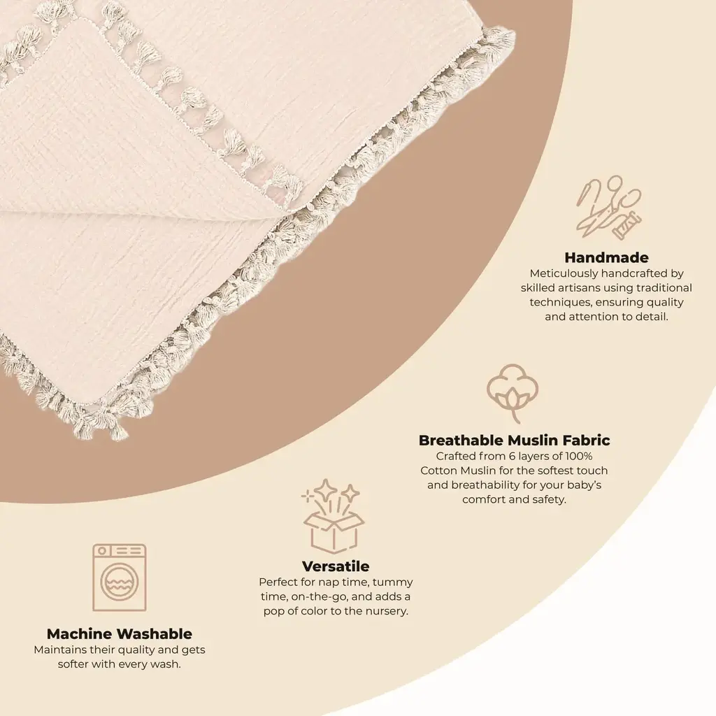 CRANE BABY 6 LAYER MUSLIN BLANKET-DESERT