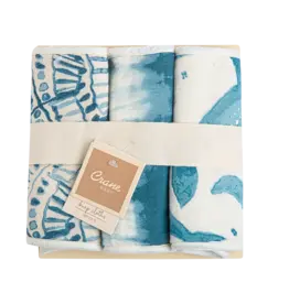 CRANE BABY CASPIAN 3PC BURP CLOTHS