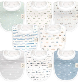 KEABABIES 8PK URBAN DROOL BIBS-VESSELS