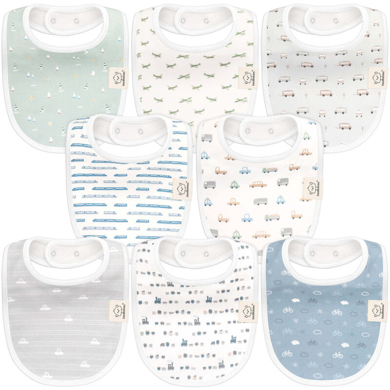 KEABABIES 8PK URBAN DROOL BIBS-VESSELS