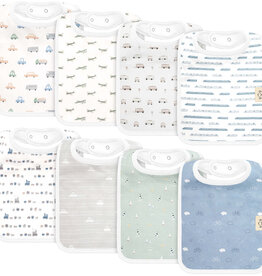 KEABABIES 8PK COAST  DROOL BIBS/VESSELS