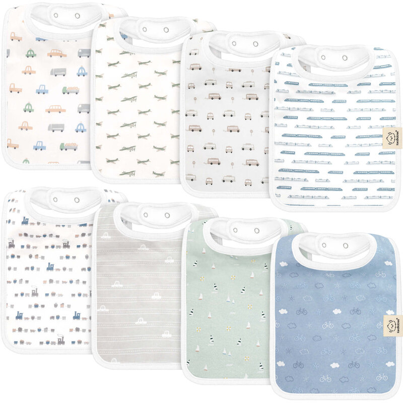 KEABABIES 8PK COAST  DROOL BIBS/VESSELS