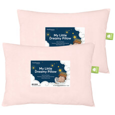 KEABABIES 13X18 2PK TODDLER PILLOWS/MIST PINK