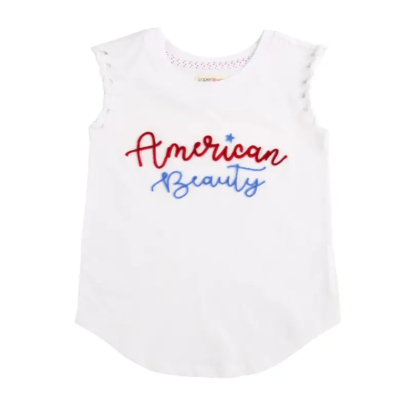 PAPER FLOWER AMERICAN BEAUTY 3D GRAPHIC TANK