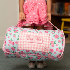 SUGAR BEE CLOTHING NAP MAT - PINK ROSES